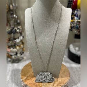 Vintage Noah’s Ark Necklace Pewter Tone 1995 New In Box USA